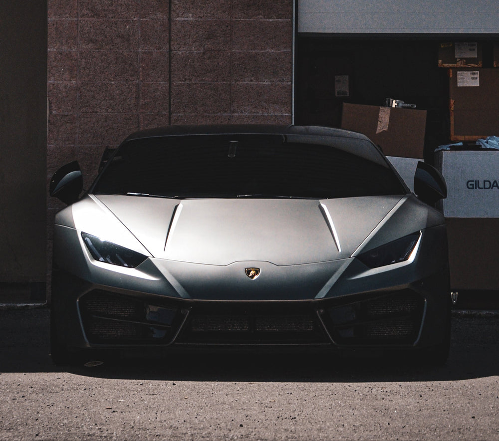 Satin Grey Lamborghini Huracan featuring premium colour change vinyl wrap and paint protection film installed by Wraptors Calgary